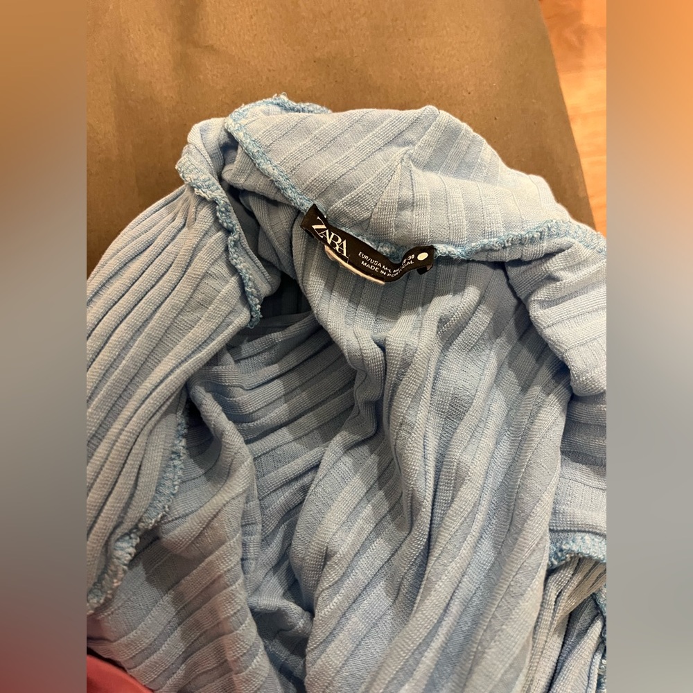 Blue ribbed top - Picture 3 of 3